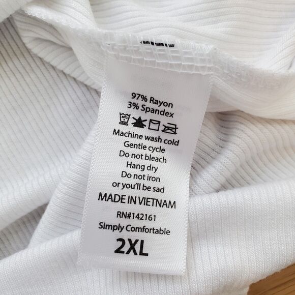 NWT LuLaRoe Plus Size White Tank Top - Picture 6 of 6